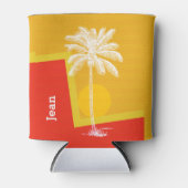 Tropische palmboom blikjeskoeler (Voorkant)