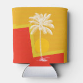 Tropische palmboom blikjeskoeler (Achterkant)