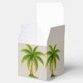 Tropische palmboom bruiloft bedankdoosjes (Geopend)
