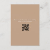 Tropische palmboom bruiloft details QR-code Informatiekaartje (Achterkant)