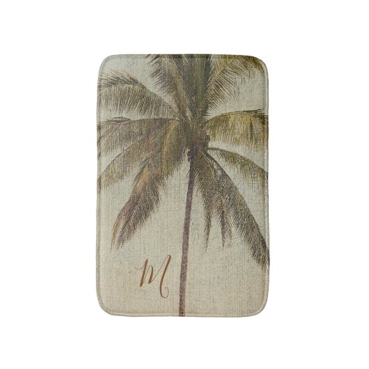 Tropische  palmboom Elegant Badmat (Voorkant Verticaal)