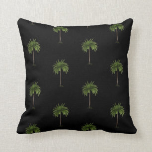 Tropische palmboom Elegant Black Modern Kussen