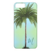 Tropische palmboom  Elegant Monogram Groen Case-Mate iPhone Case (Achterkant)
