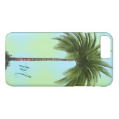 Tropische palmboom  Elegant Monogram Groen Case-Mate iPhone Case (Achterkant (Horizontaal))