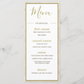 Tropische palmboom Elegante moderne rustieke bruil Menu (Voorkant)