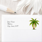 Tropische palmboom etiket (Insitu)