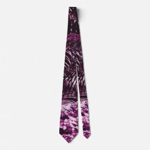 Tropische palmboom fractal modern minimalistisch stropdas
