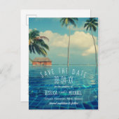 Tropische palmboom Hawaii Island Bewaar de data Aankondigingskaart (Voorkant / Achterkant)