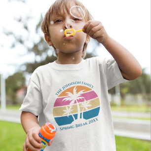 Tropische palmboom in de keizerband - zonsonderste kinder shirts