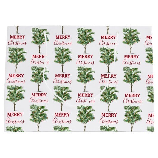 Tropische palmboom Kerstvakantie Groot Cadeauzakje (Voorkant)