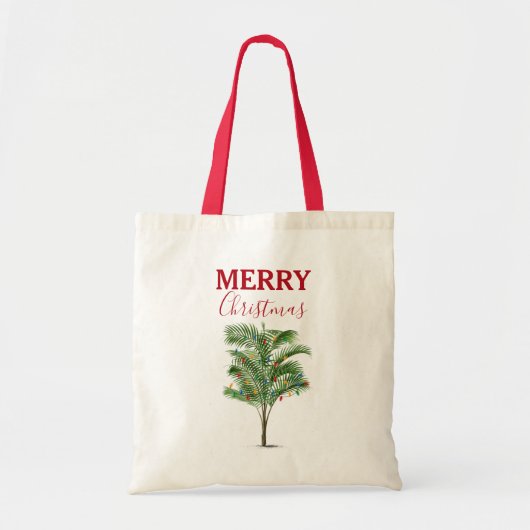 Tropische palmboom Kerstvakantie Tote Bag (Voorkant)