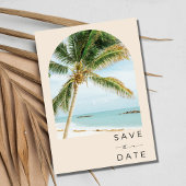 Tropische palmboom Key West strandtrouw Save The Date