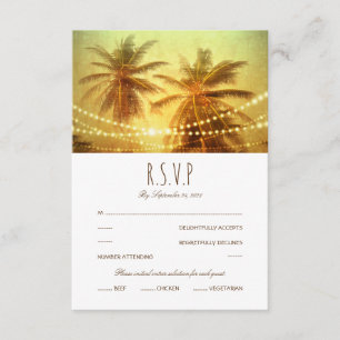 Tropische palmboom Koord licht strandwieg RSVP Kaartje