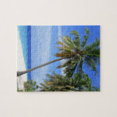 Tropische palmboom legpuzzel (Horizontaal)
