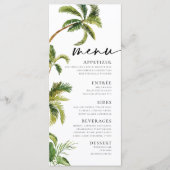 Tropische Palmboom Menu (Voorkant)