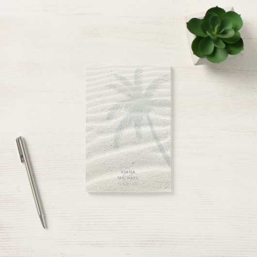 Tropische palmboom met Isle en Zand ID581 Post-it® Notes (Kantoor)