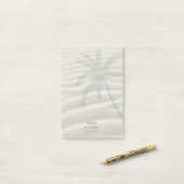 Tropische palmboom met Isle en Zand ID581 Post-it® Notes (Op bureau)