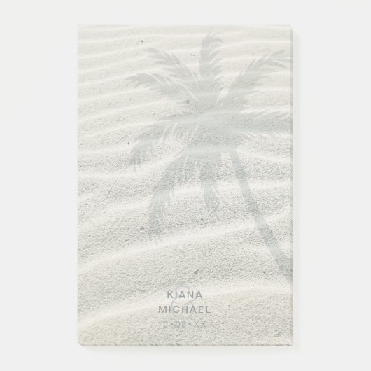 Tropische palmboom met Isle en Zand ID581 Post-it® Notes (Voorkant)