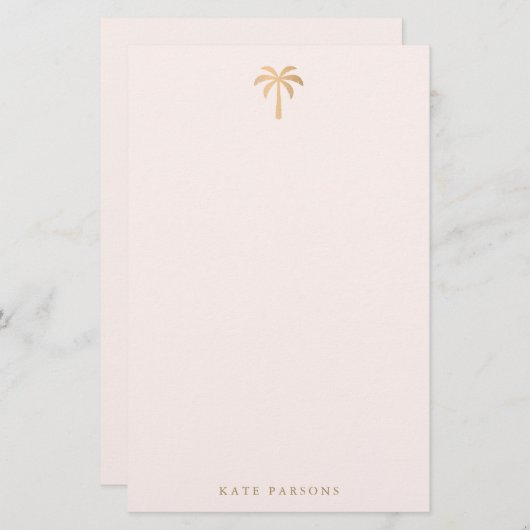 Tropische palmboom modern briefpapier (Voorkant / Achterkant)