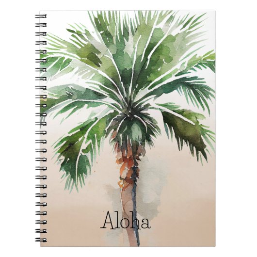 Tropische palmboom Ombre Notitieboek (Voorkant)