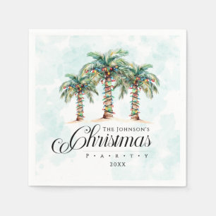 Tropische Palmboom Strand Kerstmis Servet