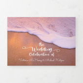 Tropische palmboom zonsondergang drieluik uitnodiging (Cover)