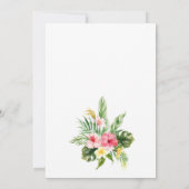 Tropische palmboomblad en bloem Personalized Kaart (Achterkant)