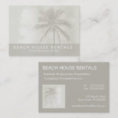 Tropische palmdoorlatende verwikkelingen (chubby) visitekaartje (Voorkant / Achterkant)