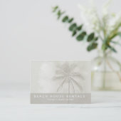 Tropische palmdoorlatende verwikkelingen (chubby) visitekaartje (Staand voorkant)