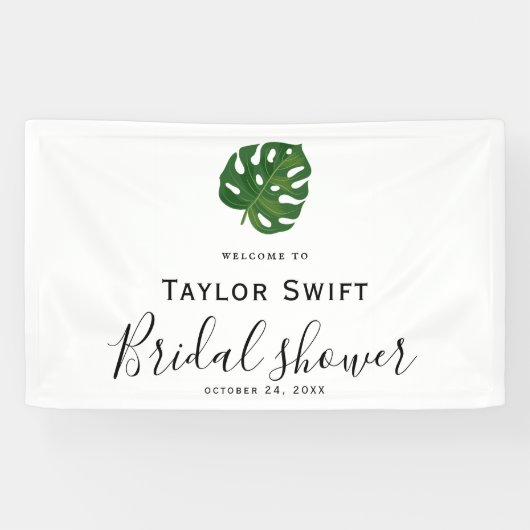 Tropische Palmen Bruidssalon Banner (Horizontaal)