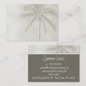 Tropische palmen (chubby) visitekaartje (Voorkant / Achterkant)