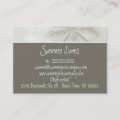 Tropische palmen (chubby) visitekaartje (Achterkant)