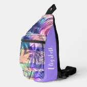 Tropische palmen sling bag (Rechterhoek)