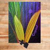 Tropische palmen voor heldere regenboogkleuren legpuzzel