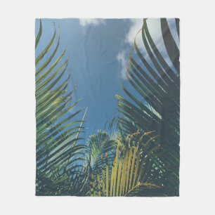 TROPISCHE PALMLIEZEN FLEECE DEKEN