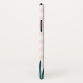 Tropische palmroze flamingroze en witte streep Case-Mate iPhone case (Achterkant / rechts)