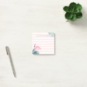 Tropische palmroze flamingroze en witte streep post-it® notes (Kantoor)