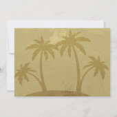 Tropische palms Gold Warm Wasting kerstfoto Feestdagenkaart (Achterkant)