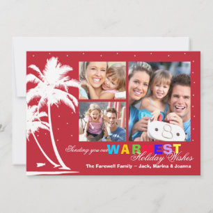 Tropische Palms Holiday-fotokaart Feestdagenkaart