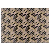 Tropische palms Tiger Animal Print Snijplank (Voorkant)