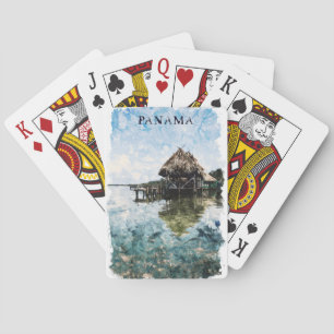 Tropische Panama Bocas del Toro Vintage Reizen Pokerkaarten