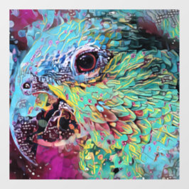 Tropische papegaai abstract ontwerp raamsticker