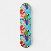 Tropische papegaai en bloem skateboard (Voorkant)