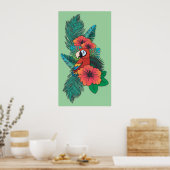 Tropische papegaai poster (Keuken)