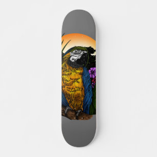 Tropische papegaai skateboard