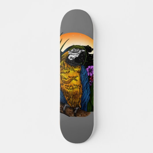 Tropische papegaai skateboard (Voorkant)