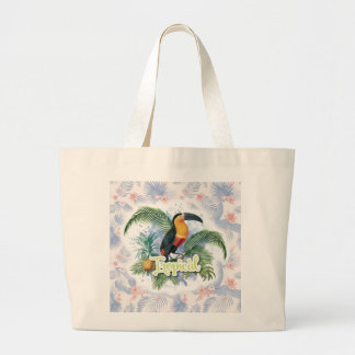 Tropische papegaai thema grote tote bag