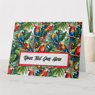 tropische papegaaien ara papegaai vogel wenskaart  kaart