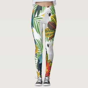 Tropische papegaaien, naadloos patroon. leggings
