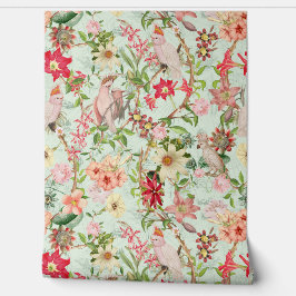 Tropische  Papegaaien Tuin Chinoiserie Behang